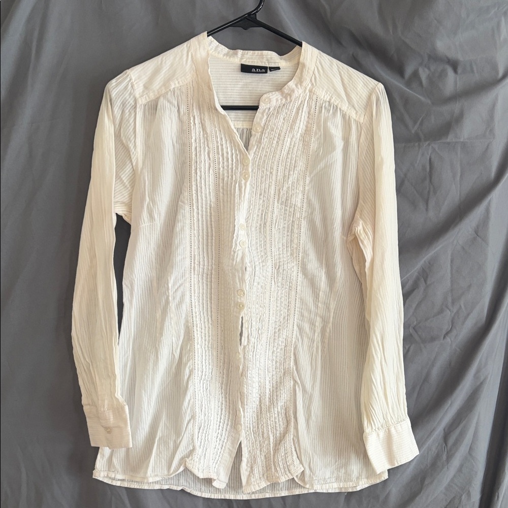 a.n.a White Button-Down Blouse